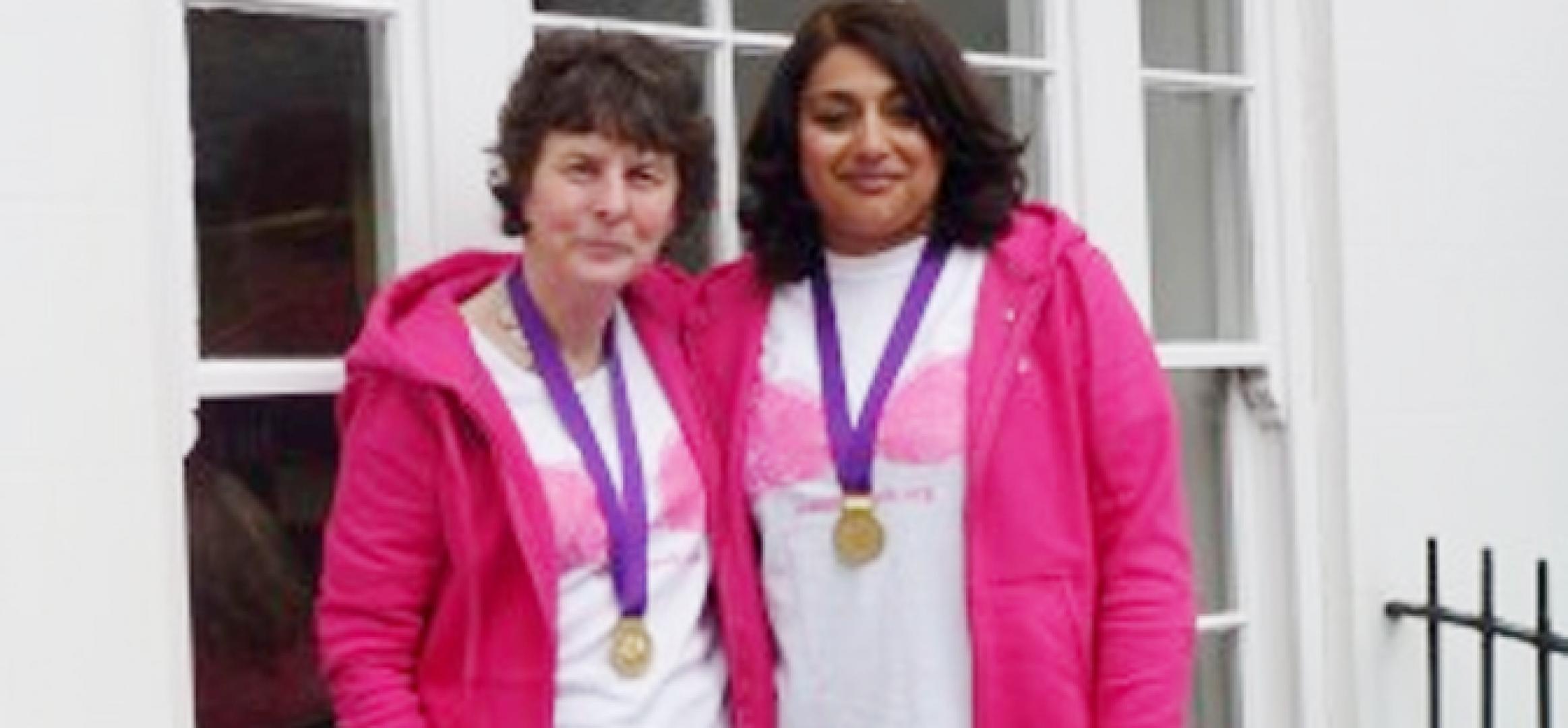 The Contours charity team in our Moon Walk For Breakthrough Breast Cancer t-shirts